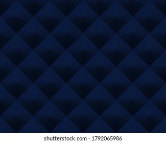 Blue geometric background in origami style with gradient. Blue vector polygonal rectangles illustration. Bright abstract rhombus mosaic background for design, business, print, web. Seamless vector.