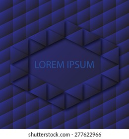 Blue geometric background with place for your text