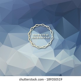Blue geometric background, polygonal design 