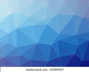 Blue geometric background with polygons