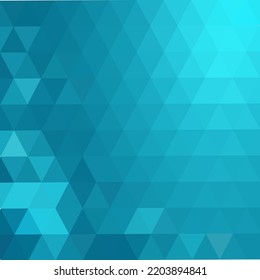 Blue geometric background for presentation, advertising, brochure. Place for text. Triangles.