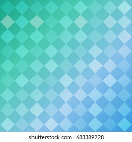 Blue geometric background of shapes rhombus, mosaic pattern. Vector illustration for modern style trends, for business project, web design or printed products 