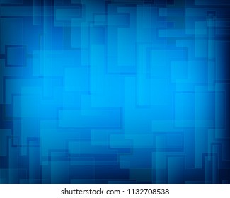 Blue Geometric background with squares