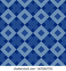 Blauer geometrischer Hintergrund von Quadraten oder Hombussen.