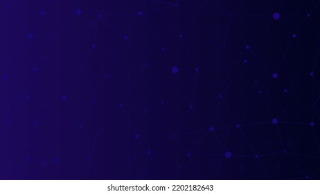 Blue geometric background. Triangle  polygonal texture, template for technology or business design. Futuristic dark backdrop for network. Abstract space and stars with geometry lines. Wallpaper