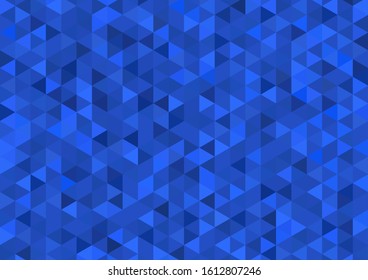 Blue geometric background with triangles