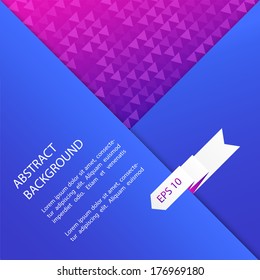 Blue geometric background. Vector illustration for your business presentations.