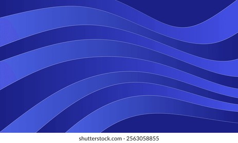 Blue geometric background. Wave abstract pattern with light. Elegant vector illustration.