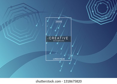 blue geometric backgrounds. Liquid composition. designs for posters, leaflets, vector illustrations


