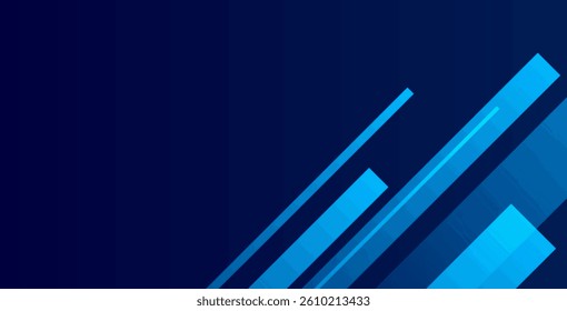 Blue geometric banner with an abstract background. Modern design for digital graphics, presentations, websites, and branding.