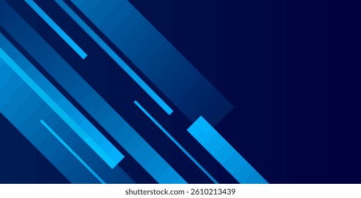 Blue geometric banner with an abstract background. Modern design for digital graphics, presentations, websites, and branding.