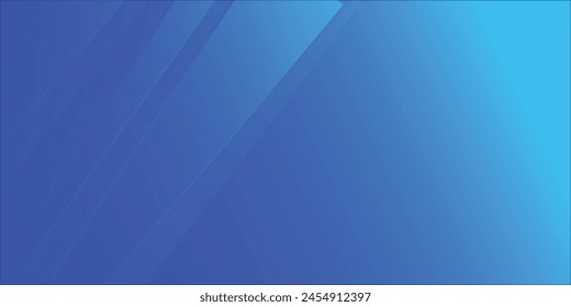 Fondo de Anuncio geométrico azul. Fondo de Anuncio largo de negocios con degradado azul mínimo. 