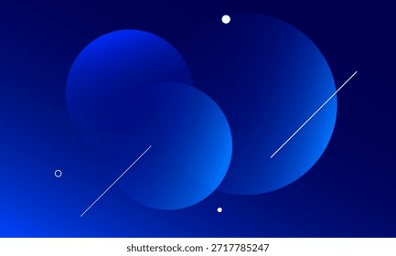 Blue geometric banner background. Vector illustration