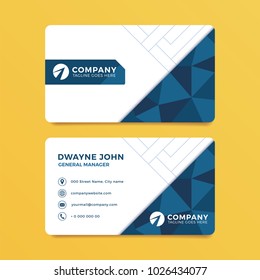 Blue Geometric Business Card Template