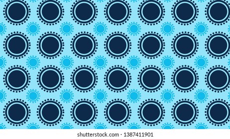 Blue Geometric Circle Background Pattern Vector Illustration