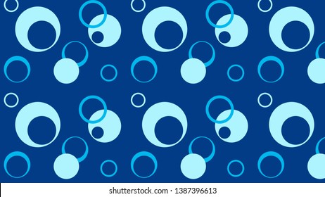 Blue Geometric Circle Pattern Background