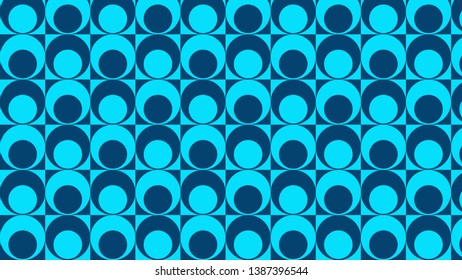 Blue Geometric Circle Pattern Vector