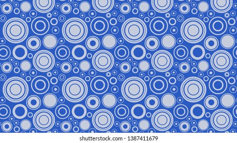 Blue Geometric Circle Pattern Vector Image