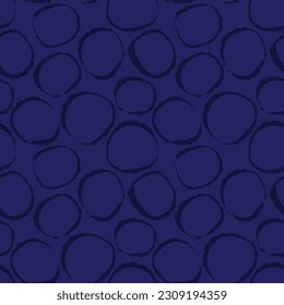 Blue Geometric circles seamless pattern design for fashion textiles and graphics