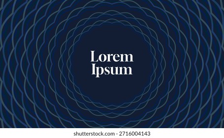 Padrão de plano de fundo abstrato de onda circular geométrica azul
