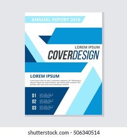 Blue Geometric Cover Design Layout Template