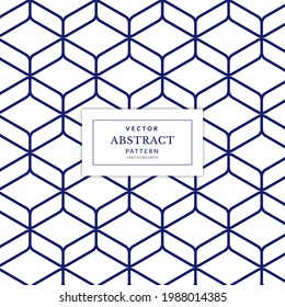 Blue geometric cubes seamless pattern. Blue abstract geometric seamless cubes pattern background.