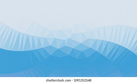 Blue geometric designs. Vector, multicolor geometric background. Triangles, triangulation. Geometric mosaic tile, colored triangles, application in low poly style.