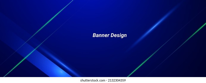 Color de fondo de la pancarta de color azul geométrico elegante líneas de efecto diseño 