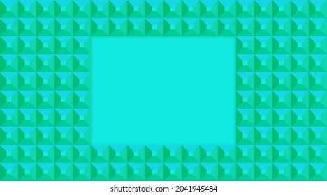 Blue geometric frame background. Vector illustration. 