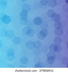 Blue geometric hexagon background