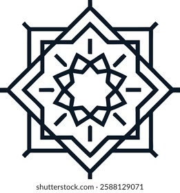 Blue geometric Islamic pattern symbolizing Ramadan blessings, tradition, and devotion.