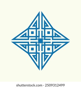 Blue Geometric logo design ideas.