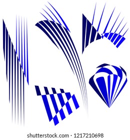 Blue geometric logotype of diamond. 
Set of geometric logotypes. A template for vector logotype. 
Vector illustration without background.