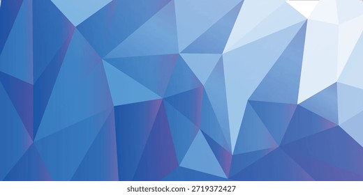 Patrón de cristal geométrico bajo-poli azul sobre fondo blanco para el diseño Abstractas moderno y conceptos de texturas ilustración moderna