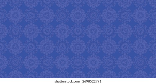 Fondo de patrón sin fisuras de mandala geométrico azul