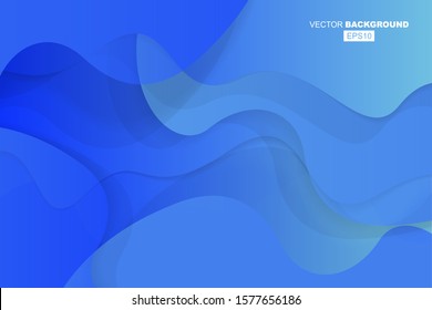 Blue Geometric Modern Fluid Background Composition with Gradients, Shadows and Lights