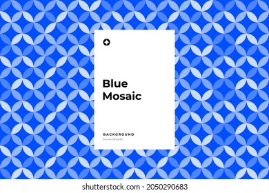 Blue geometric mosaic abstract background. Texture pattern backdrop.Cover illustration design layout. Company identity. Textile. Template. Halloween. Vector eps10