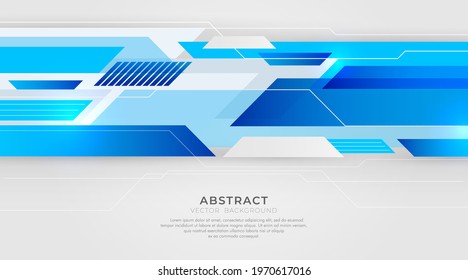 Blue geometric motion technology digital hi tech background. Bright modern abstract vector design ideal for banner, web sites, promotion, ad, social media, Vector illustration