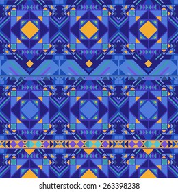 Blue geometric ornament 