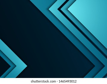 Blue geometric and overlap layer on blue background, vector illustration