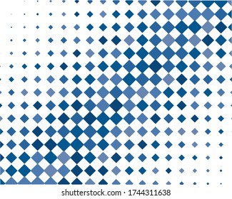 Blue geometric pattern with small and large rhombuses. Design element for web banners, posters, cards, wallpapers, backdrops, panels. Vector illustration