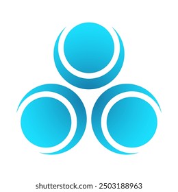 Blue geometric pattern symbol of the moons.