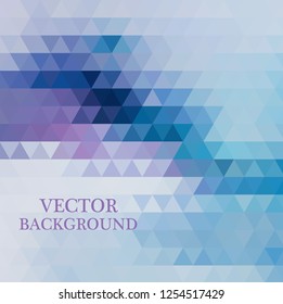 Blue geometric pattern, triangles background, polygonal design. EPS10 vector illustration.