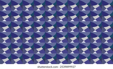 blue geometric pattern with triangles and a geometrical design