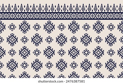 Blue geometric pattern,seamless ,ethnic tribal decorative wallpaper,textile,background 
