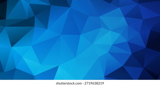 Fondo geométrico azul del polígono con el fondo abstracto de la luz facetada para los proyectos del diseño digital