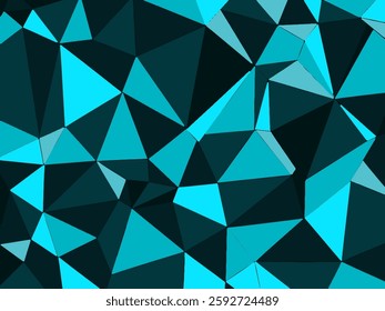 Blue Geometric Polygon Background – Hand-Drawn Vector Design