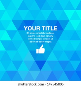Blue Geometric Presentation Background. Vector illustration 