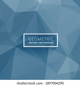 blue geometric rumpled triangular low poly style gradient illustration graphic background. Vector polygonal design for your business.