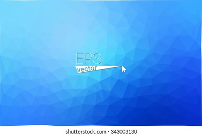 Blue geometric rumpled triangular low poly origami style gradient illustration graphic background. Vector polygonal design for your business.
